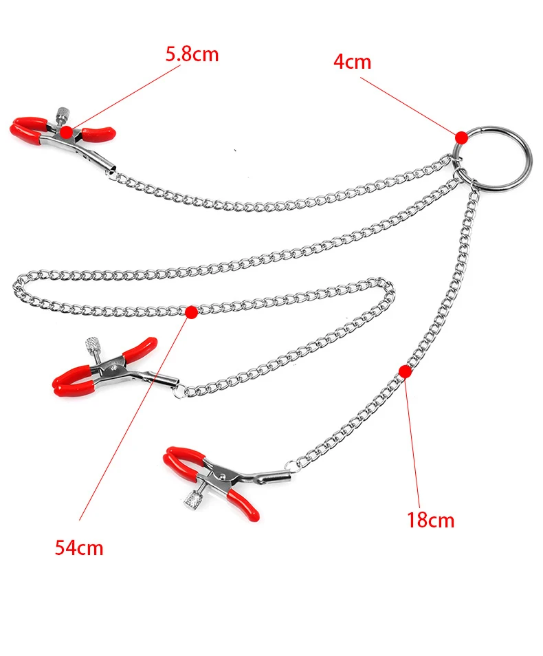 1003 rose - Clip de mamelon réglable pour femmes, chaîne en métal, 3 ...