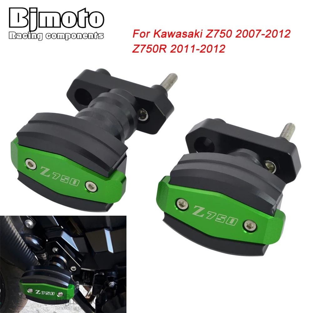 

Защита от падения, алюминиевые Ползунки с ЧПУ, для мотоциклов Kawasaki Z750 2007-2012 Z750R 2011-2012