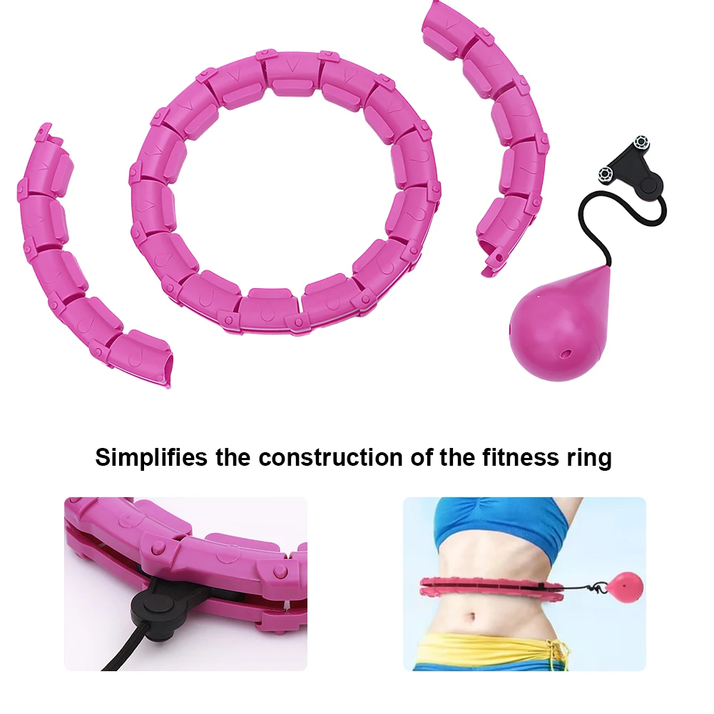 2Pcs Smart Circles 24 Sections Weighted Circle with Auto-Spinning Ball Adjustable Circles Ring for Fitness Workout Weight Loss