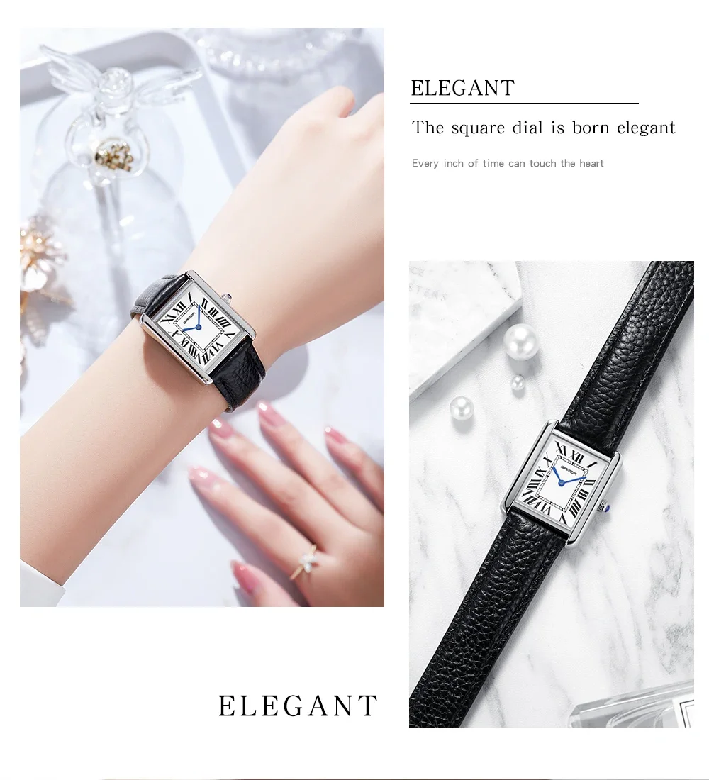 Sanda 1108 New Roman Scale Couple Quartz Watch Belt Fashionable Trend Waterproof Simple Creative Quartz Men's and Women's Watch 4