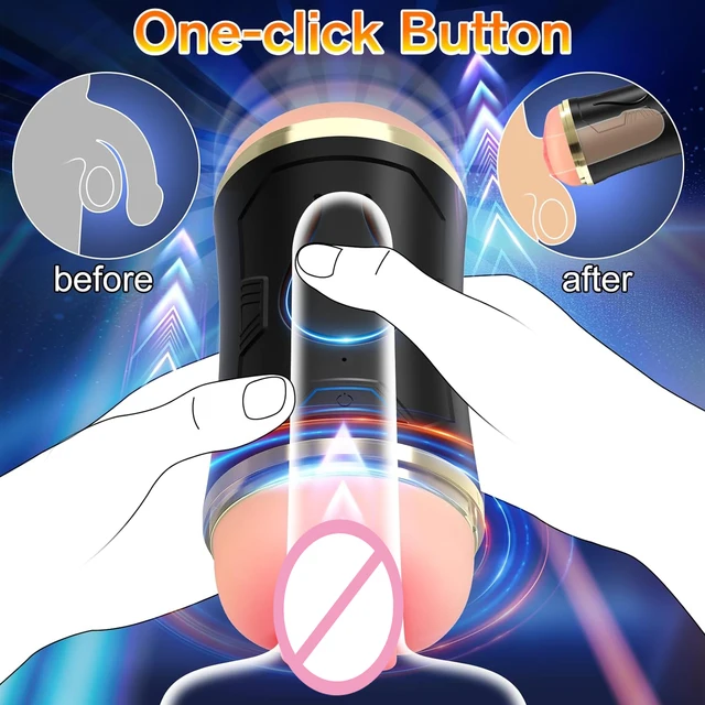 Automatischer männlicher Masturbationsbecher mit offenem Ende, vibrierende Penisstimulation, elektrische Taschenmuschi, Sexspielzeug für Erwachsene für Männer, Masturbator 1