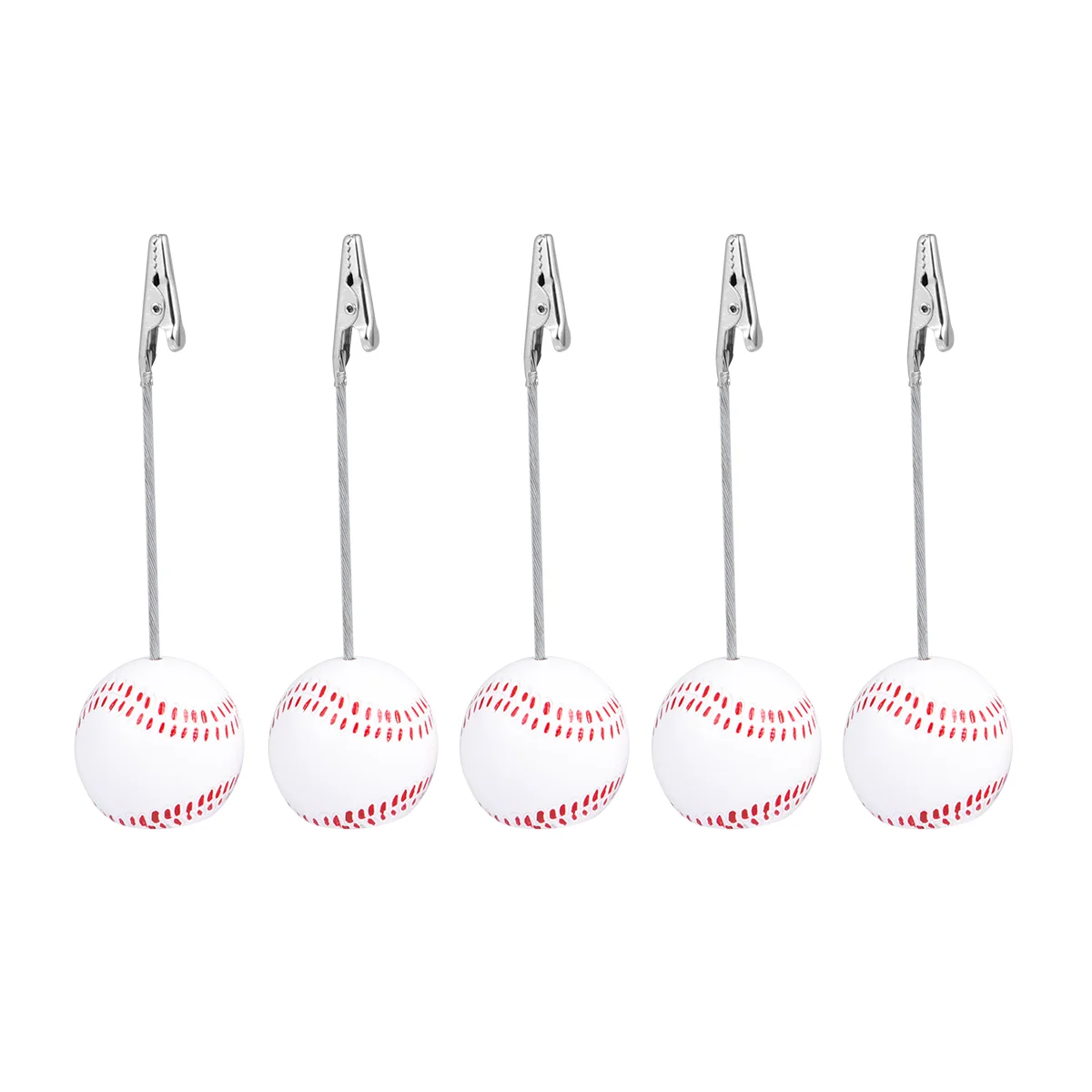 

5pcs Table Holder Stand Baseball Shape Memo Clip Name Place Holder Home Decoration for Office Office Banquet Wedding Party