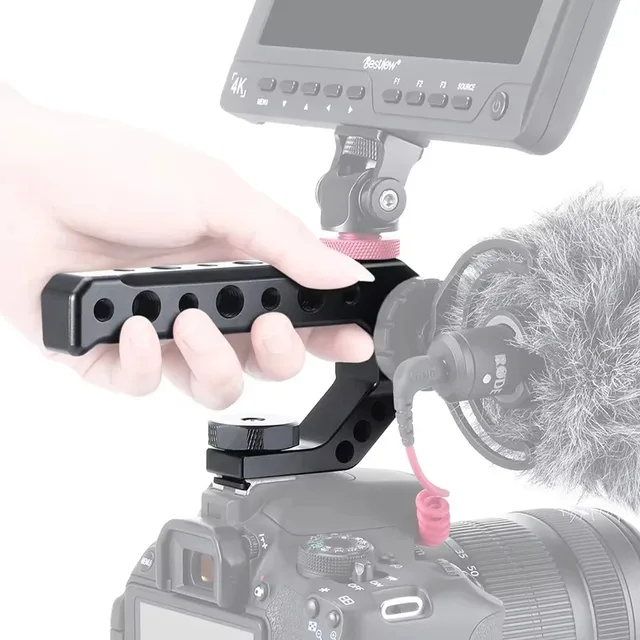 DSLR Camera Top Handle Grip Mirrorless Smallrig Camera Cold Shoe Adapter Mount Hand Held Stabilizer Camera Accessory Top Handle 4