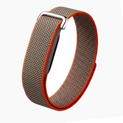 Official Sports Nylon and Silicone Loop Strap - Comfortable Bracelet Wristband for Active Lifestyles (Wave orange)