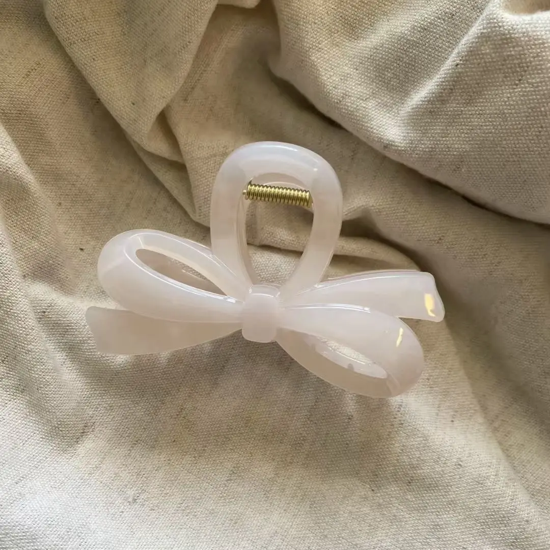 2 Stück elegante blaue Bogen-Gelee-Bowknot-Haarspangen für Damen, große Hai-Klemme, Hinterkopf-Brötchen, Haarklammer, Kopfbedeckung, Haar-Accessoires – Detail 2