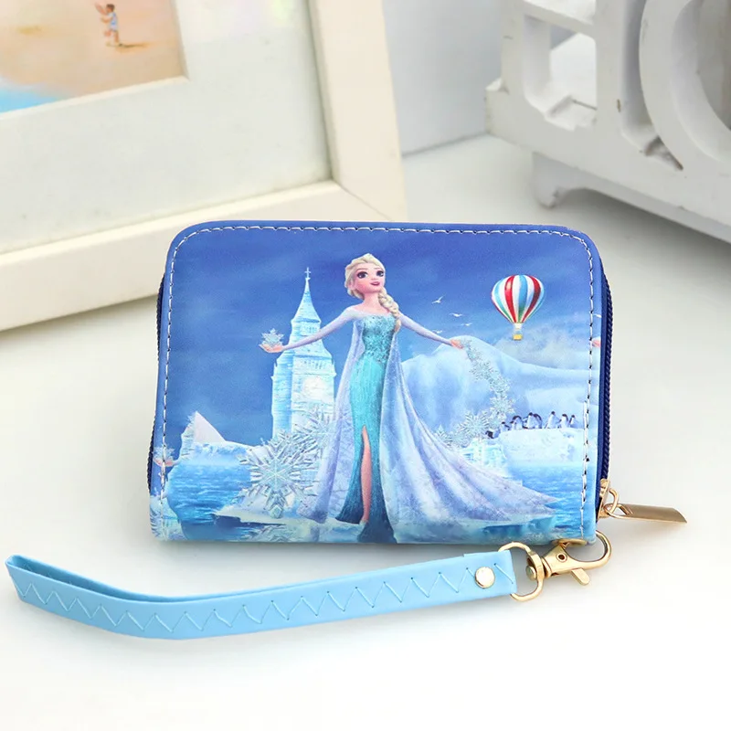 Disney Anime Frozen Coin Purse Kawaii Elsa Card Holder Cartoon