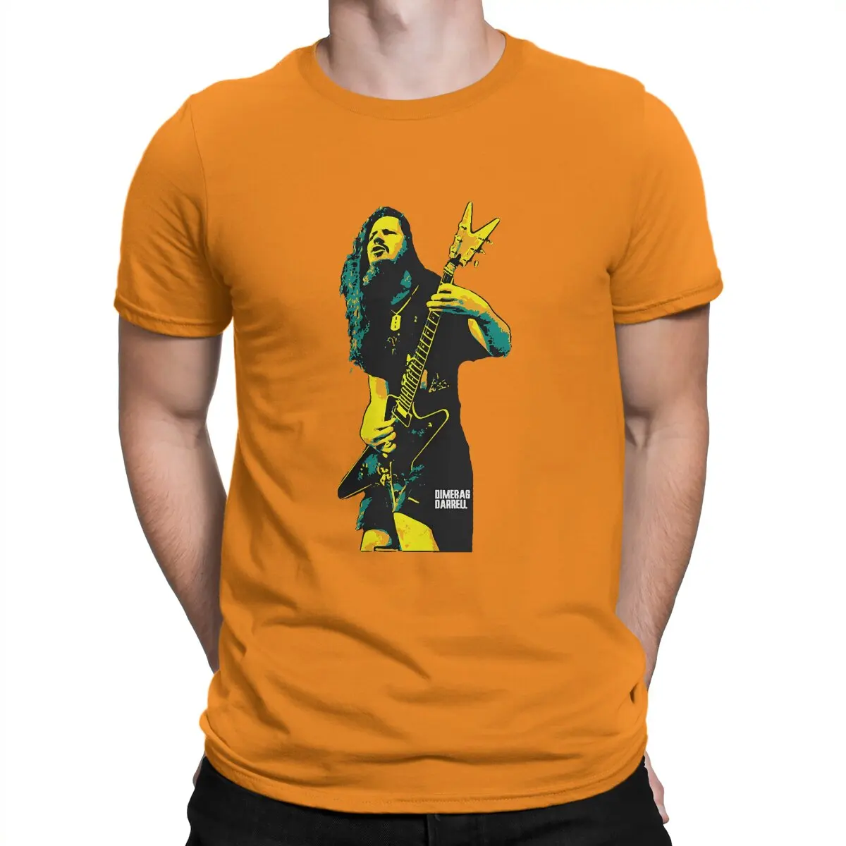 thumbnail image 1 of Camiseta divertida de Lance Abbott, músico y compositor estadounidense. Camiseta de algodón con cuello redondo. Camiseta de manga corta de Dimebag Darrell., 1 of 7