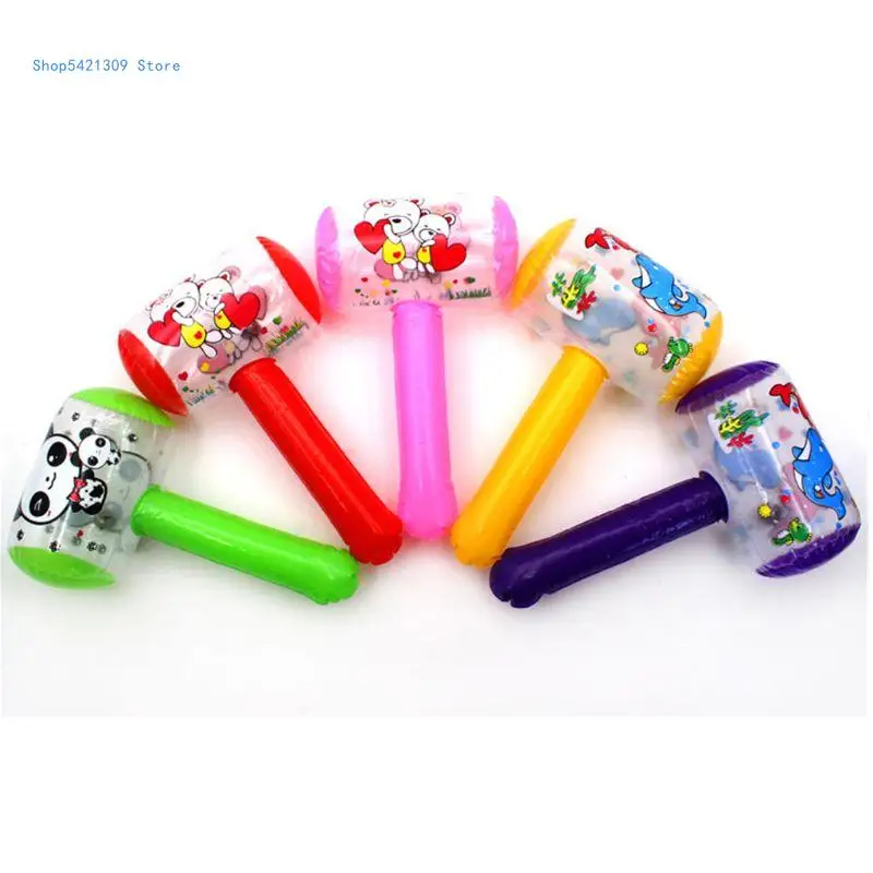 

85WA Inflatable Toy with Ring Infant 2-in-1 Music Toy Random Color