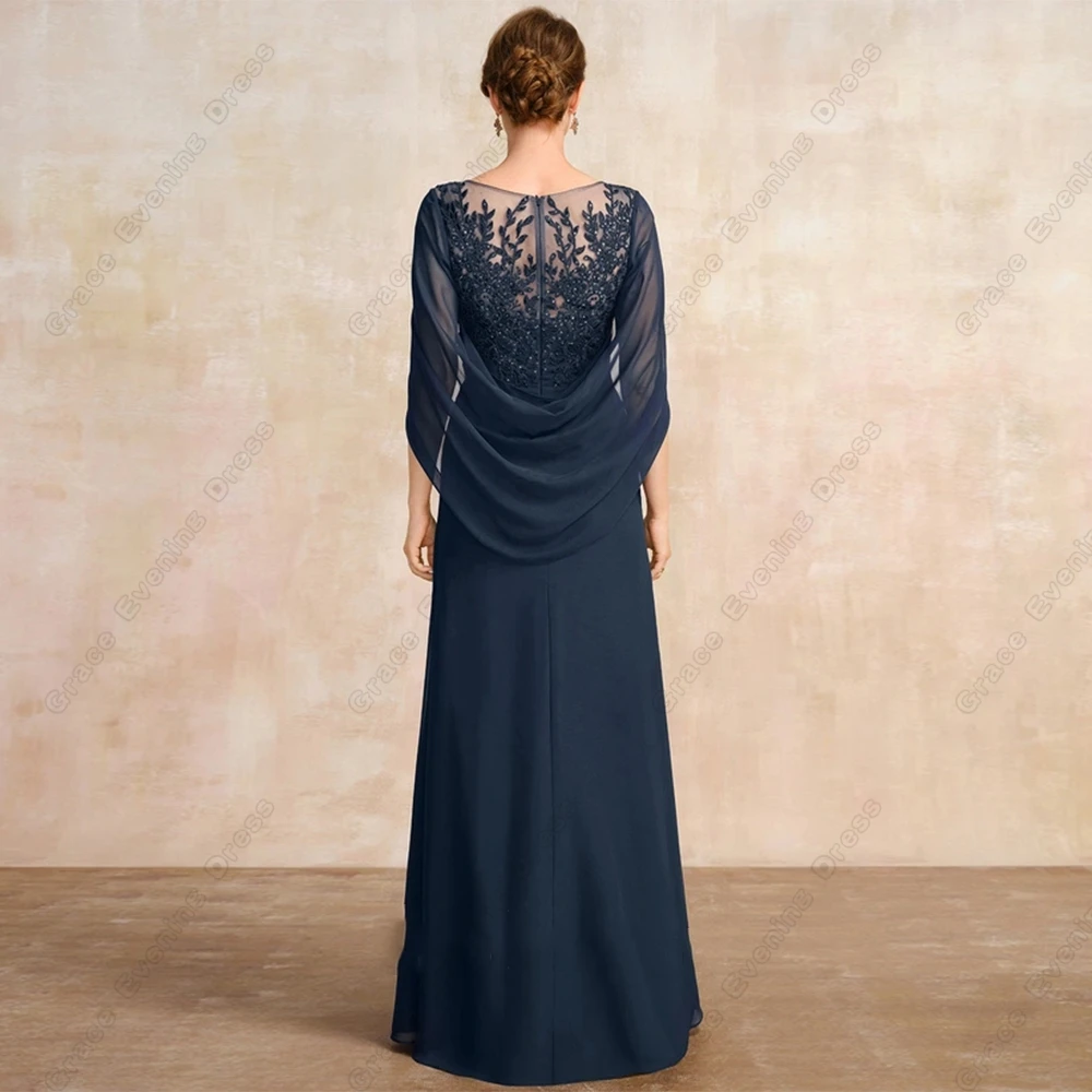 Women Beach Chiffon Evening Dresses Simple Prom Gowns Lace Floor Length Vestido De Noche Summer