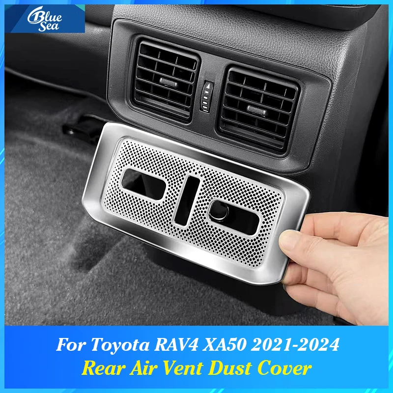 For Toyota RAV4 XA50 2021 - 2024 Dust Cover for Rear Air Conditioning Vents and Interior Protective Components Accessories