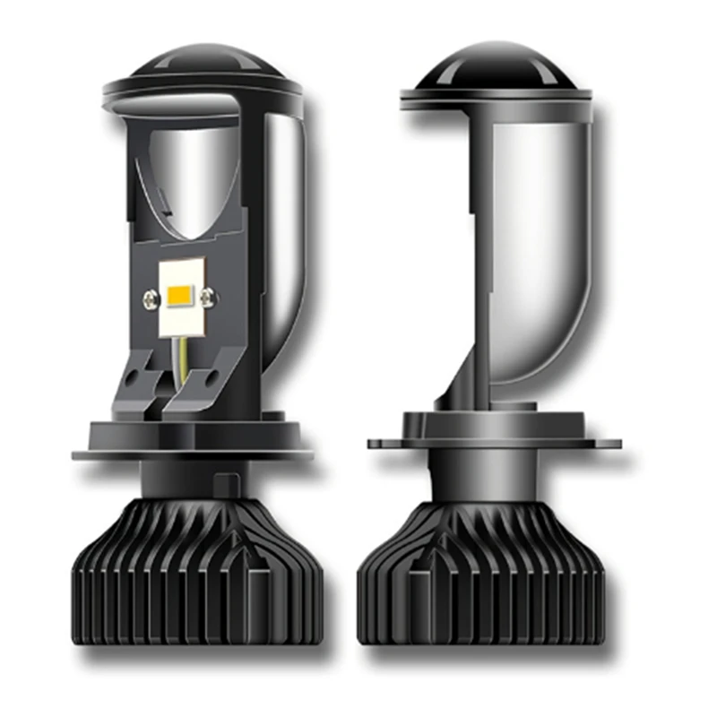 Y6S Dual Lens Car Led Headlight Brightness Far Near Light Conversion Faro Bianco + Giallo + Luce Gialla Bianca