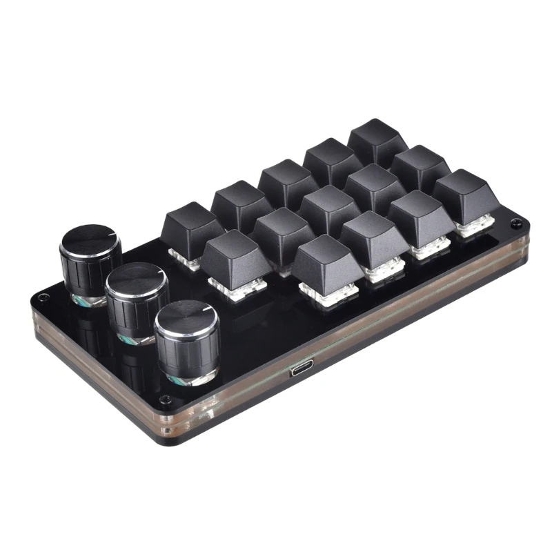 

USB-макро-мини-клавиатура, 14 клавиш, 3 ручки, программирование, сделай сам, механическая клавиатура, игра