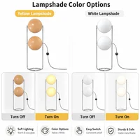Garrault Delord LED Floor Lamp Chrome Metal White Acrylic Ball Bedside Standing Light Living Room Hotel Sofa Home Decoration 4