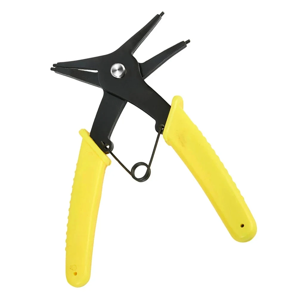 Internal and external pliers loaded with a double-purpose snap ring spring 2 in 1 assembly and disassembly tools.