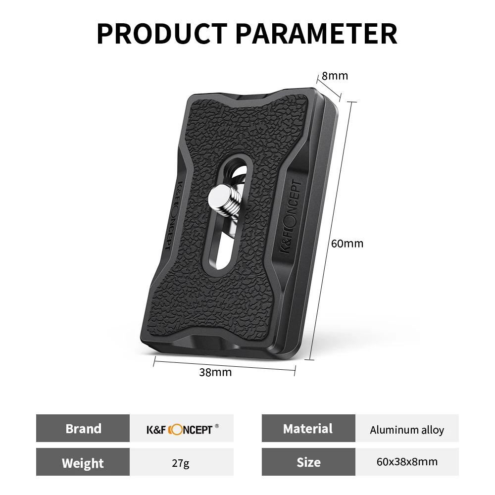 Camera Tripod Plate Camera Mount Plate Camera Base Plate K&F Concept Camera Tripod Quick Release Mounting Plate Aluminium KF-28 Series for Tripods Ball Heads Universal DSLR Camera Mount
