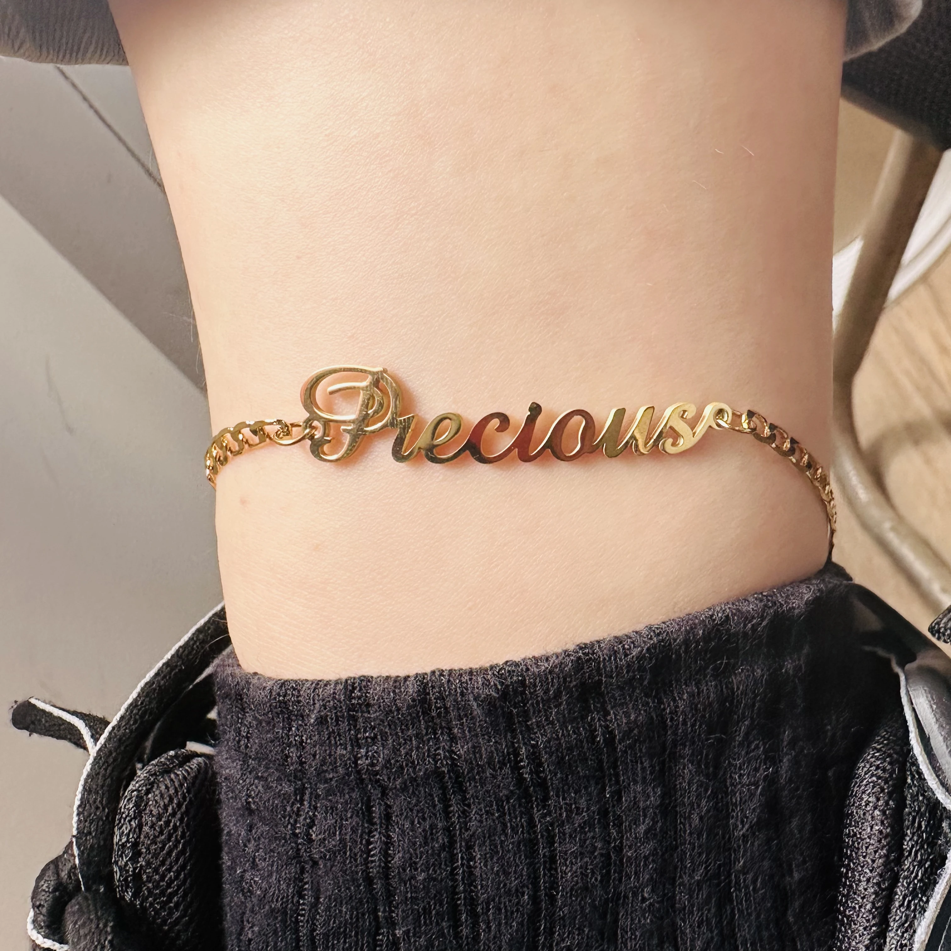 

Custom Name Anklet For Women Personalized Name Anklet Bracelet On The Leg Customized Foot Chain Gift Bridesmaid Jewelry Gift