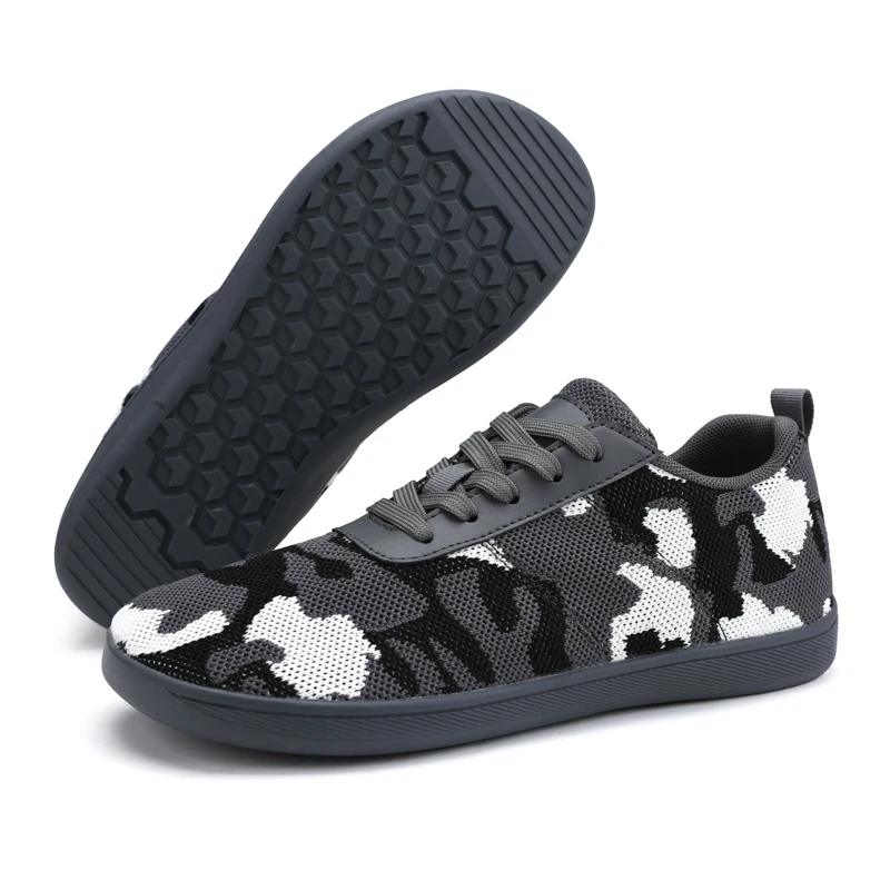 Men Wide Barefoot Sneakers Outdoor Minimalist Shoes Wide Toe Camo Casual Walking Running Exercise Sport Tennis