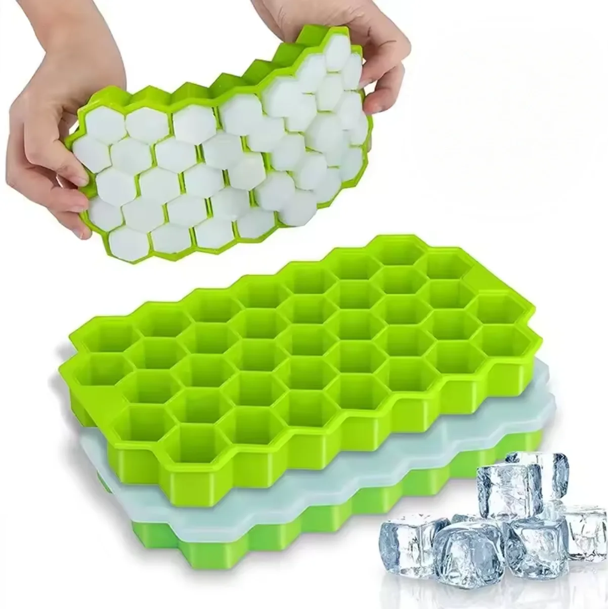 Ice Mold 1pcs Honeycomb 37 Lattice Cube Tray Maker Without Lid DIY