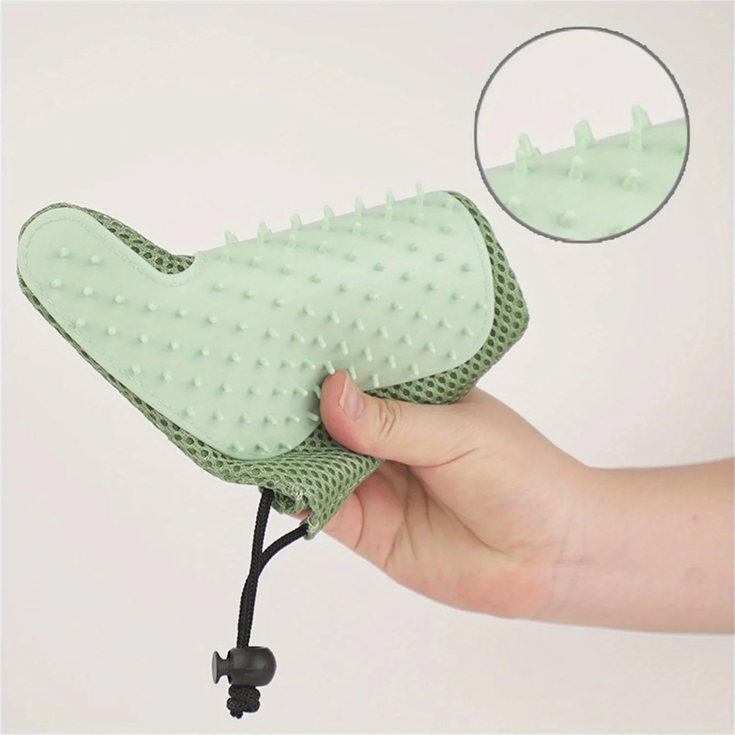 1pc 2 In 1 Cat Hair Glove & Pet Fur Remover Glove, Dog Grooming Glove Brush For Shedding, Pet Hair Remover Mitt For Cleaner 4