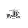 1PC Bathtub Faucet SUS 304 Stainless Steel Hot and Cold Water Mixer Two Holes Triple Sink Bathroom Tap Wall Mounted 5