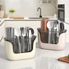 1Pcs Kitchen Chopstick Shelf Drain Storage Basket Multifunction Cutlery Holder Home Flatware Storage Shelf Kitchen Accessorie 3