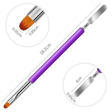 

Dual Ended Head Nail Art Brush Acrylic UV GeL Extension Building Drawing Pen Brush Removal Spatula Stick All For Manicures Tools