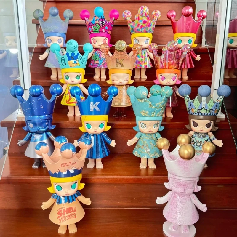  POPMART MEGA ROYAL MOLLY 100% 400% 프린세스 시리즈 트렌디 토이즈 피규어 선물