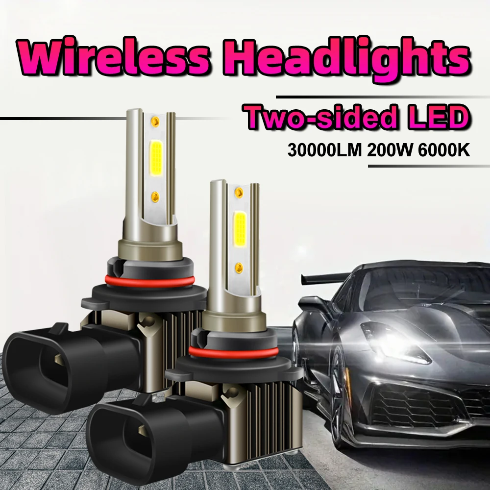 Led car lights Led lights Led bulbs Led headlights Led car headlights Car headlamps 2Pcs 30000LM H7 H11 H8 LED Headlight 9005 9006 HB3 HB4 H4 Car Headlamp H10 9145 9140 H16 Auto Mini Fog Bulb 6000K 12V 200W Light