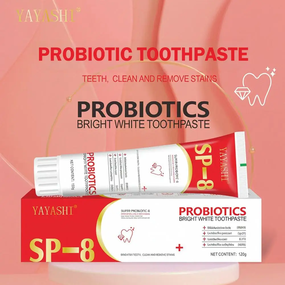 SP-8 Whitening Toothpaste Probiotic Tooth Cleaner Removal Plaque Stain Reduce Yellow Oral Clean Dental Whitening