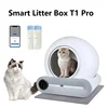 65L Automatic Intelligent Cat Litter Pan APP Controls Self Cleaning Fully Closed Electric Deodorising Litter Box Rubbish Bag