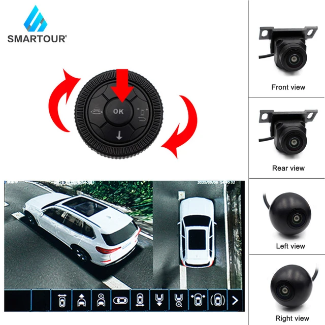 4 Kamera uhd 3d 360 Grad Surround Bird View System Auto DVR Rückansicht  Kamera Aufnahme Parken