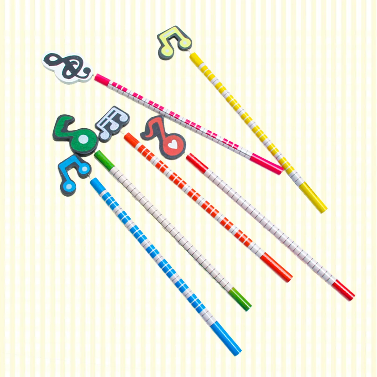 

12 Pcs Musical Note Pencils Kids with Leads Wooden Gift Stationery Eye-catching for Creative