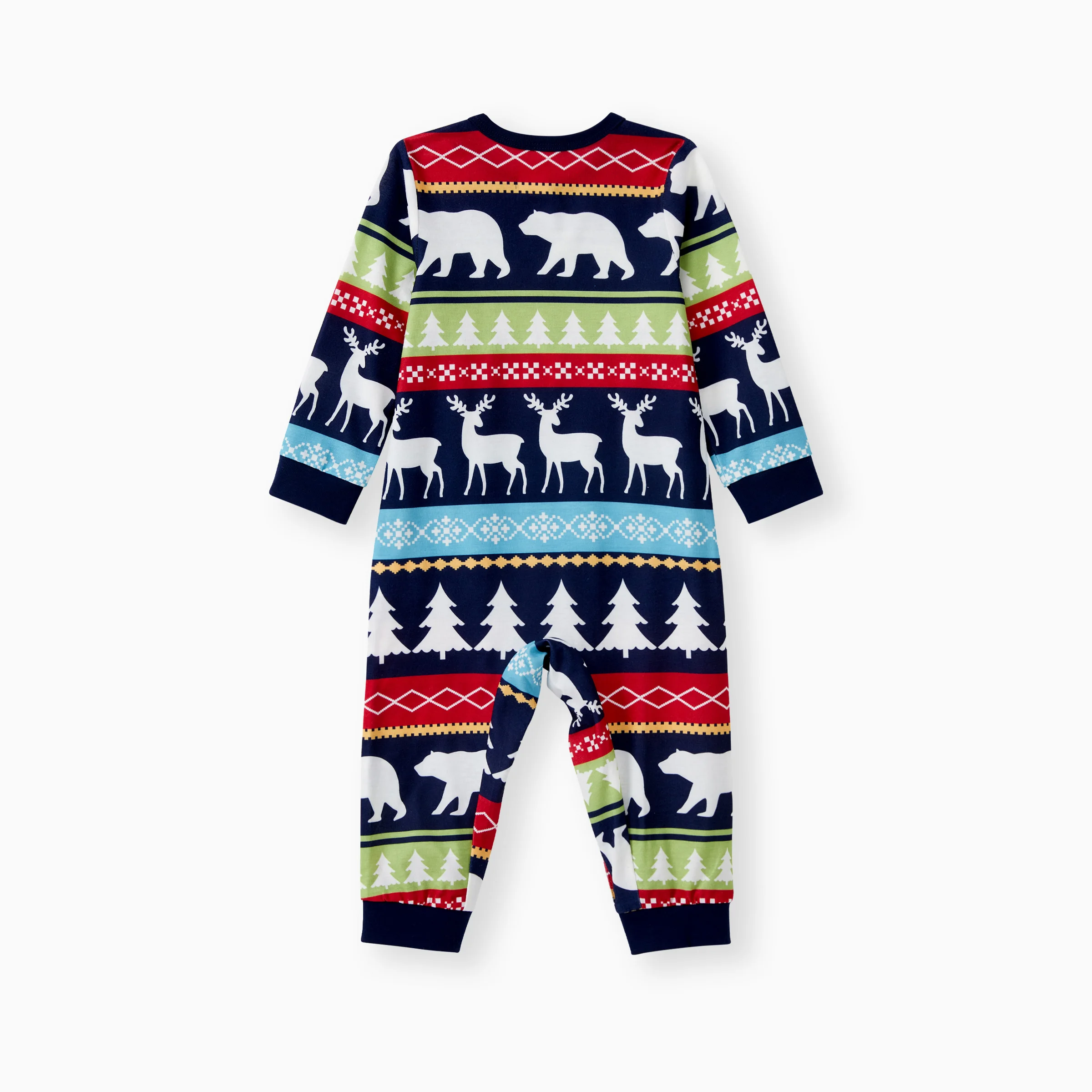thumbnail image 3 of Conjuntos de pijamas navideños a juego para toda la familia con renos y gráficos grandes, 3 of 5