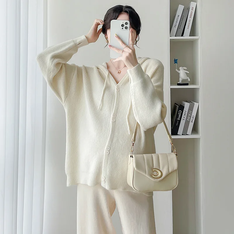 Pregnant woman coat long sleeve sweet hair button small fragrance coat