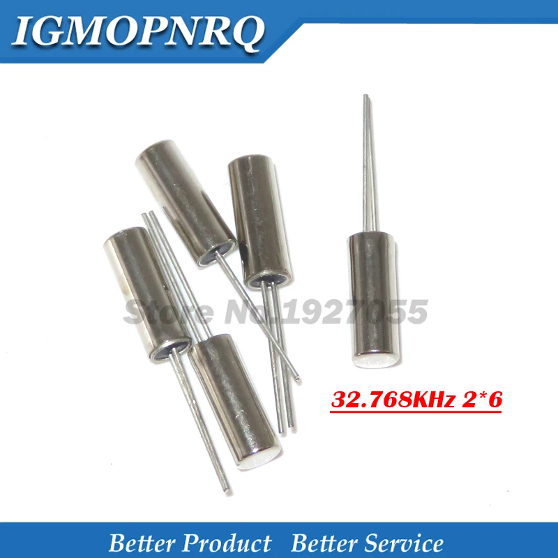 20pcs/LOT 32.768KHz 2*6 20ppm Error 32.768K 12.5pF 32.768 CRYSTAL resonator NEW quartz resonator crystal oscillator kit
