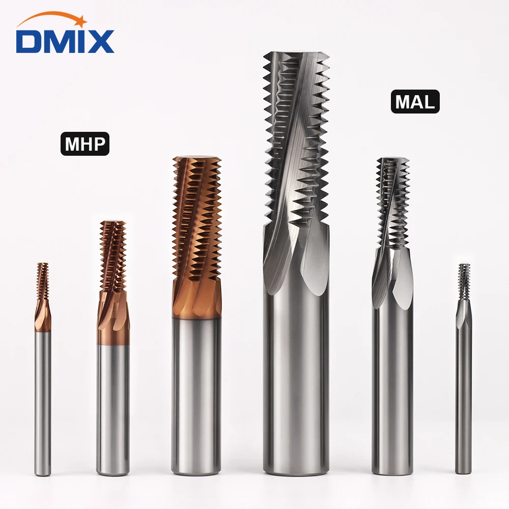 DMIX Vollgewindefräser mit Hartmetallbeschichtung Vollgewinde MHP MAL M3 M4 M5 M8 M10 M12 M14 M16