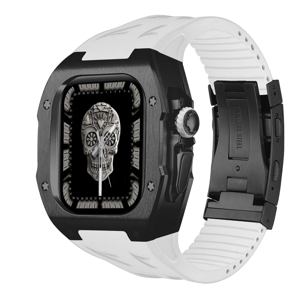 애플 워치용 수정 키트, 소울 쿨 티타늄 케이스, 럭셔리 보호, 아이워치 울트라 2 49mm 모드 키트 스트랩, 울트라 49mm