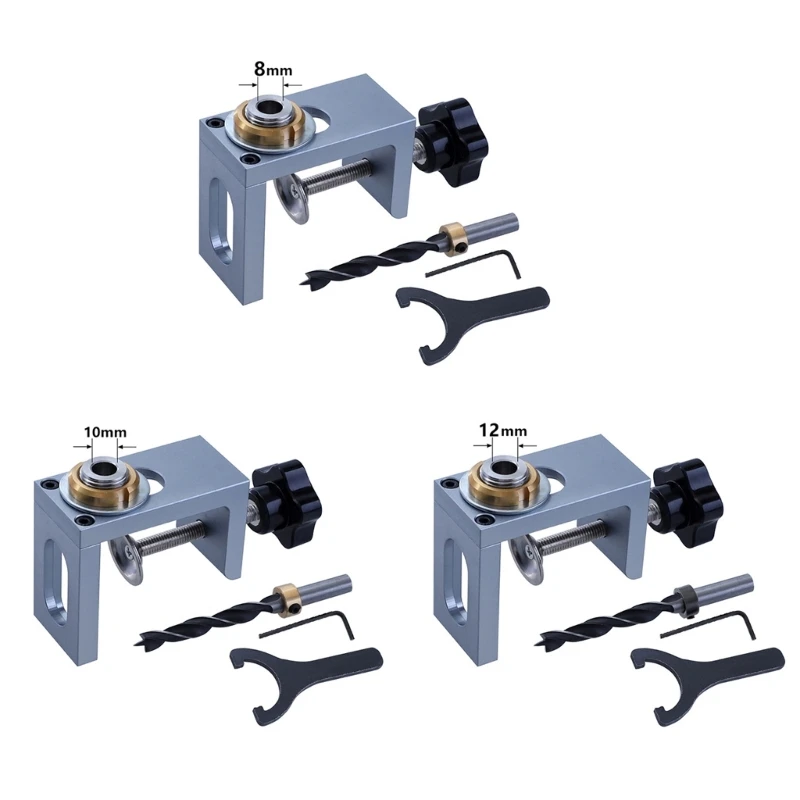 

2 in 1 Drill Puncher Locator Oblique Flat Puncher Screw Jig Bed Cabinet Screws Punch Locator for Woodworking