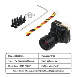 Ultra - Clear Night Vision FPV Camera with Wide - Angle Lens - No plug (HGLRC CAM L1 1P)