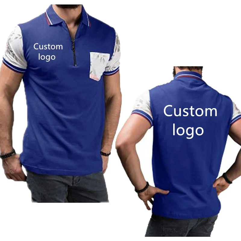 

Custom logo Top Quality Lapel Men Short Sleeves Summer New Men's Polo Shirts 100% Cotton Harajuku Street Lapel Men's T-Shirt