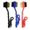 Golf Cleaning Brush Portable Non-slip Handle Grip Dirt Removal Nylon Bristles Double Side Golf Club Cleaner Golf Accessories 1