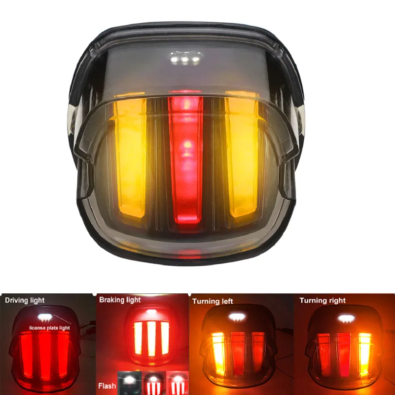 

1XMotorcycle LED Rear Tail Brake Stop Indicator Signal Lamp Turn Signal Light For Harley Sportster Dyna Softail Touring Road.