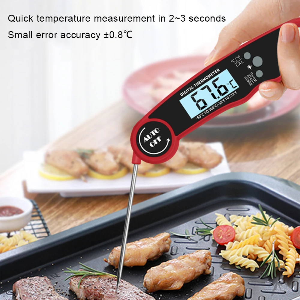  ThermoPro TP620 Instant Read Meat Thermometer Digital, Cooking  Thermometer with Large Auto-Rotating LCD Display, Waterproof Food  Thermometer Digital for Kitchen, BBQ, or Grill: Home & Kitchen