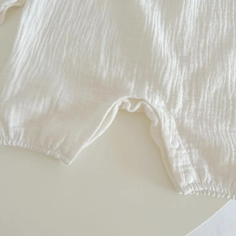 Summer Baby Clothes Bear Romper Set White Toddler One Piece