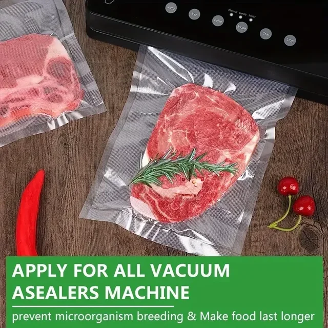 Deux rouleaux de sacs scellés sous vide pour le stockage des aliments, sans BPA, très adaptés au stockage sous vide des fournitures de cuisine ménagères 3