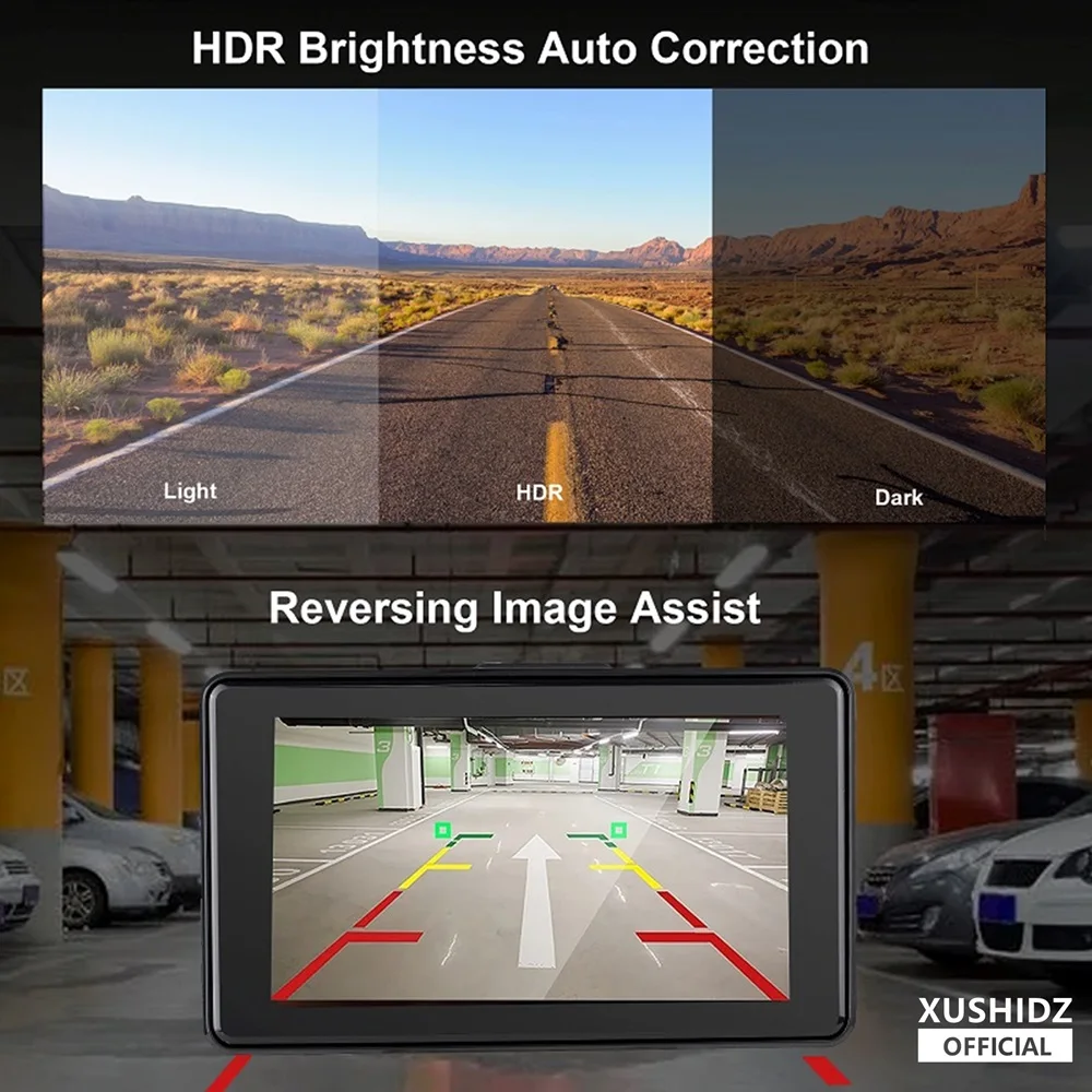Фото XUSHIDZ Q10 1080P Видеорегистратор Новая автомобильная видеокамера с функцией ночного видения Car DVR, регистратор транспортного средства, автомобильная камера, датчик G-силы, HDR DVR, циклическая з №5