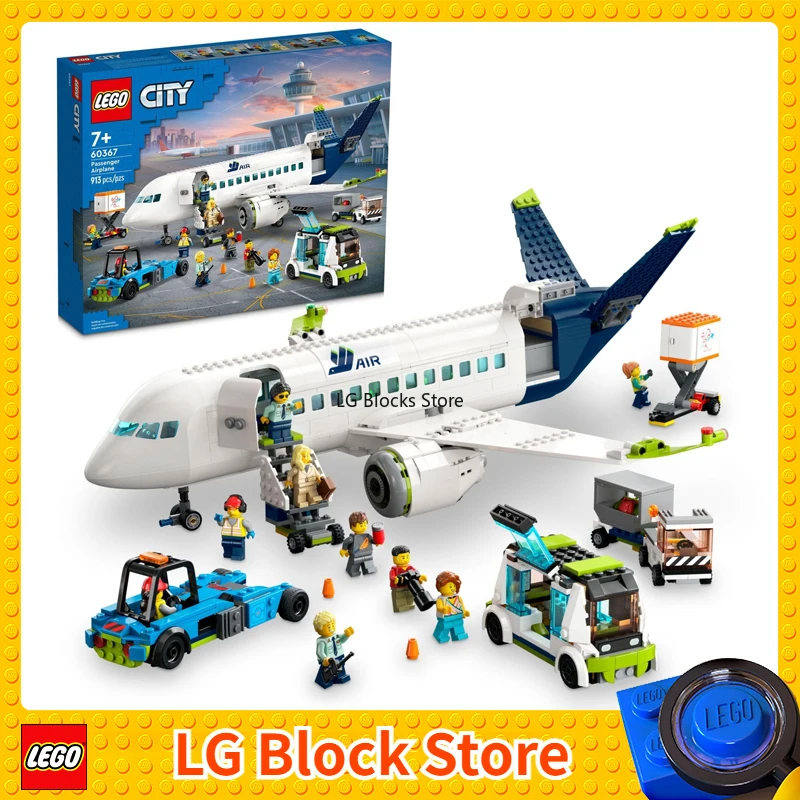 LEGO City Passenger Airplane 60367 Building Toy Set with a Large