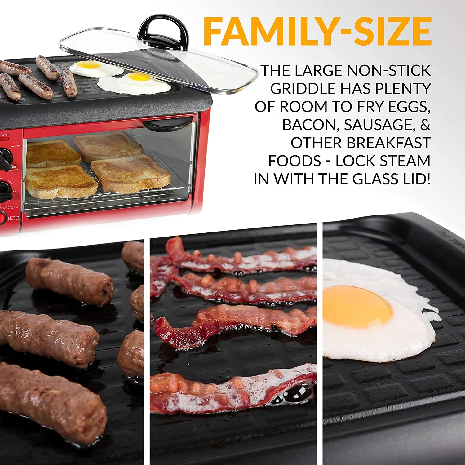 Mini 3 In One Multi Function Breakfast Maker Machine Set Toaster Coffee Maker 6