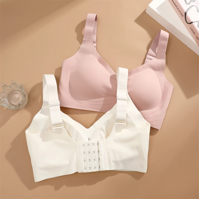Seamless Underwear For Women Large Breasts Bras Sexy Padded Push-up Bralette Female Soft Support Sports Brassiere Intimates