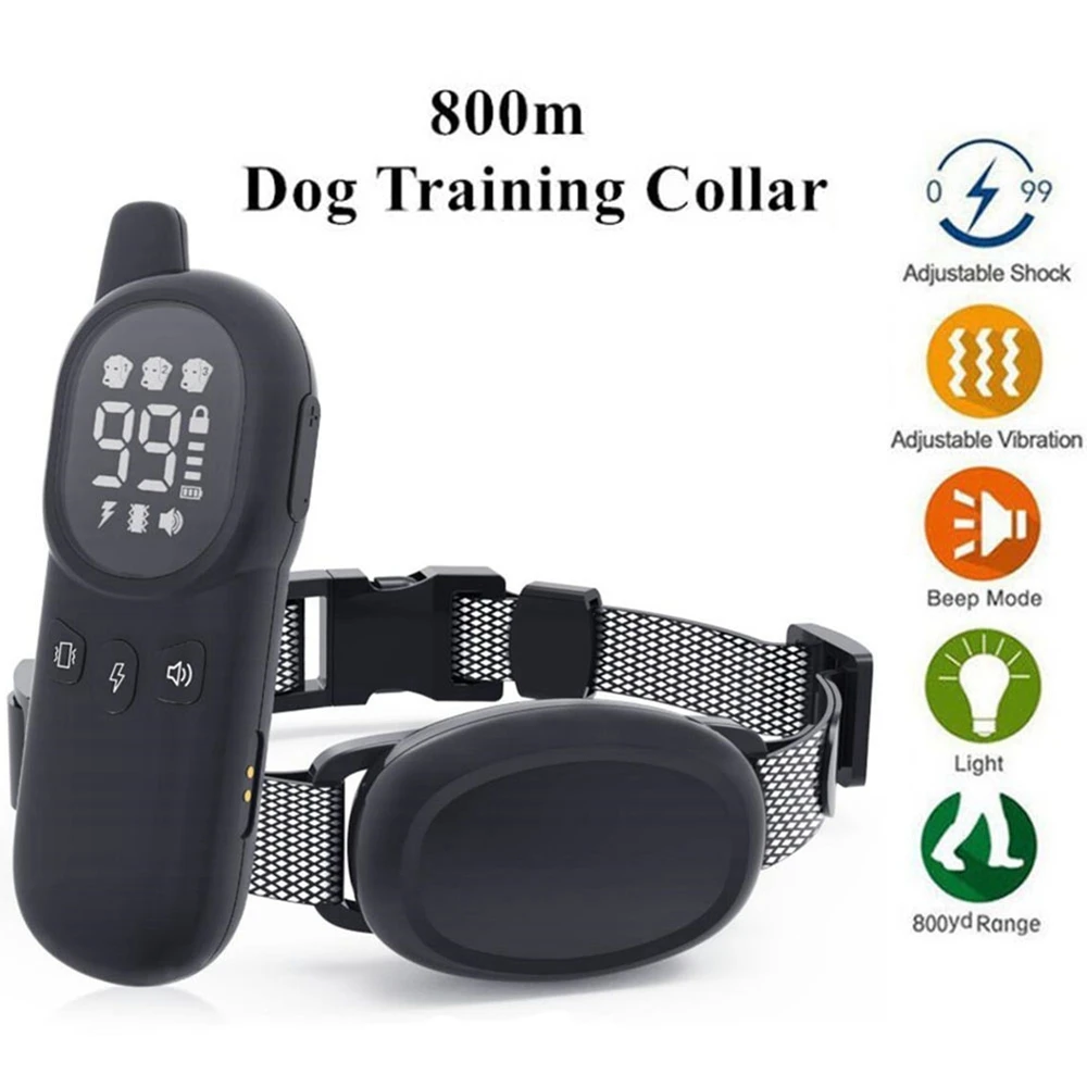 800MRemoteDogTrainingCollarPetBarkStopShockCollarElectric